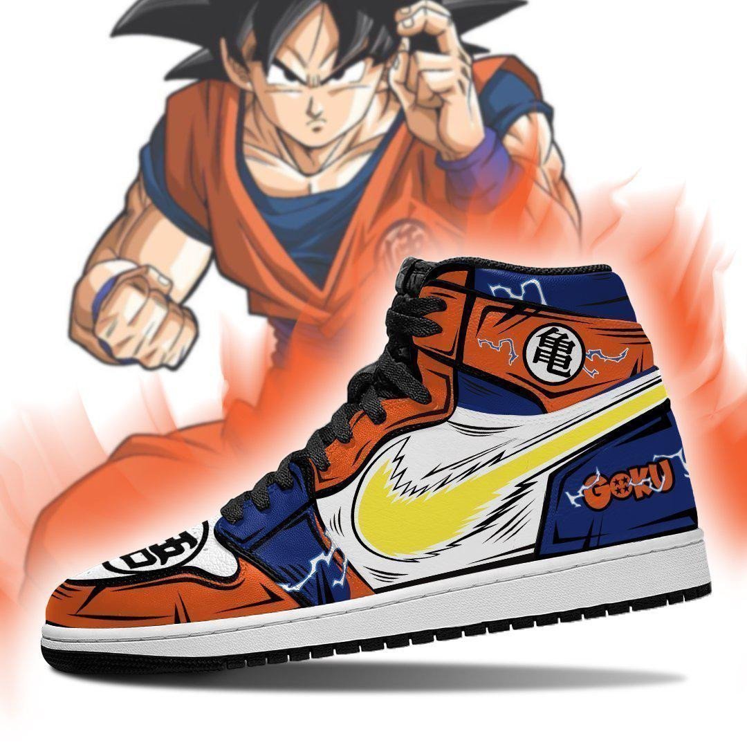 Dragon Ball Z Goku Skill Kamehameha Anime Shoes, Air Jordan Hightop