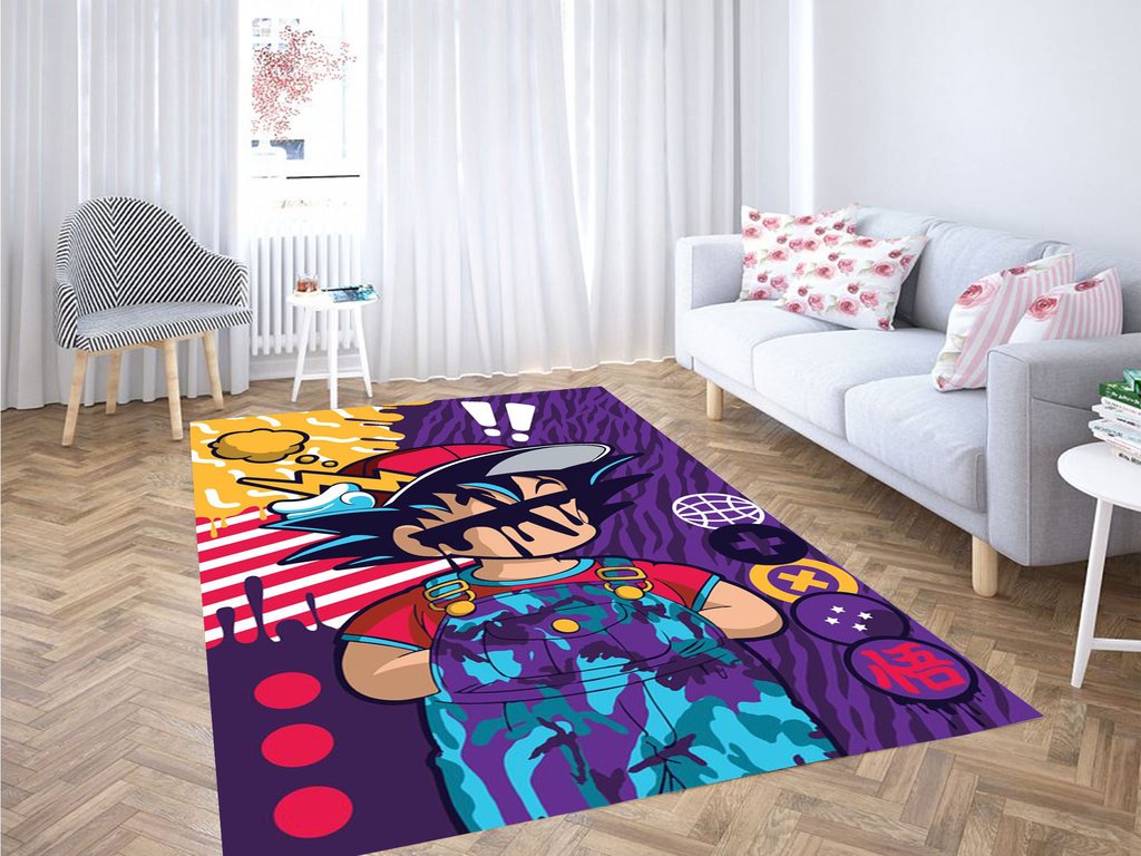 Dragon Ball Z Pop Art Wallpaper Living Room Modern Carpet Rectangle Rug