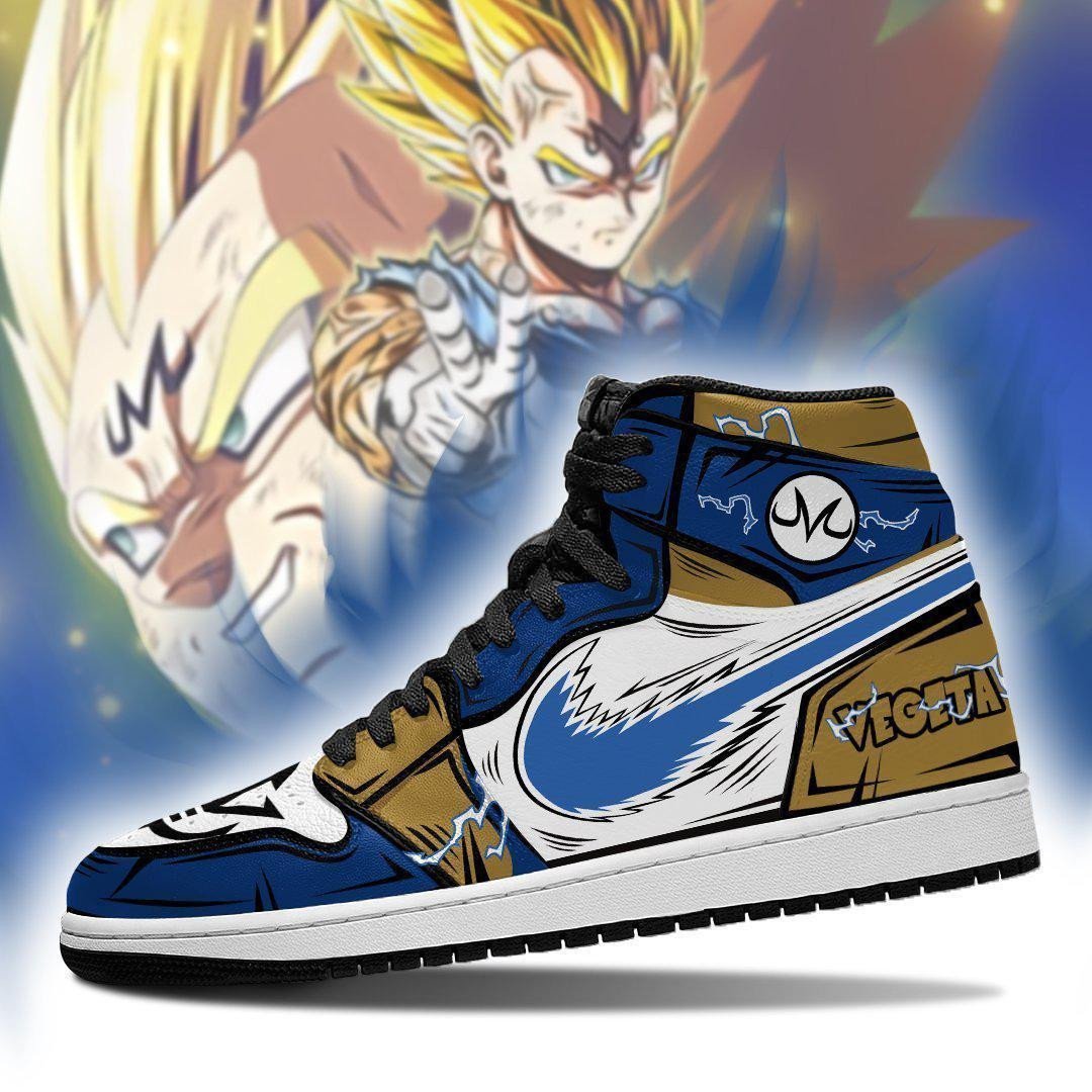 Dragon Ball Z Vegeta Anime JD1s Sneakers For Fans, Air Jordan Hightop