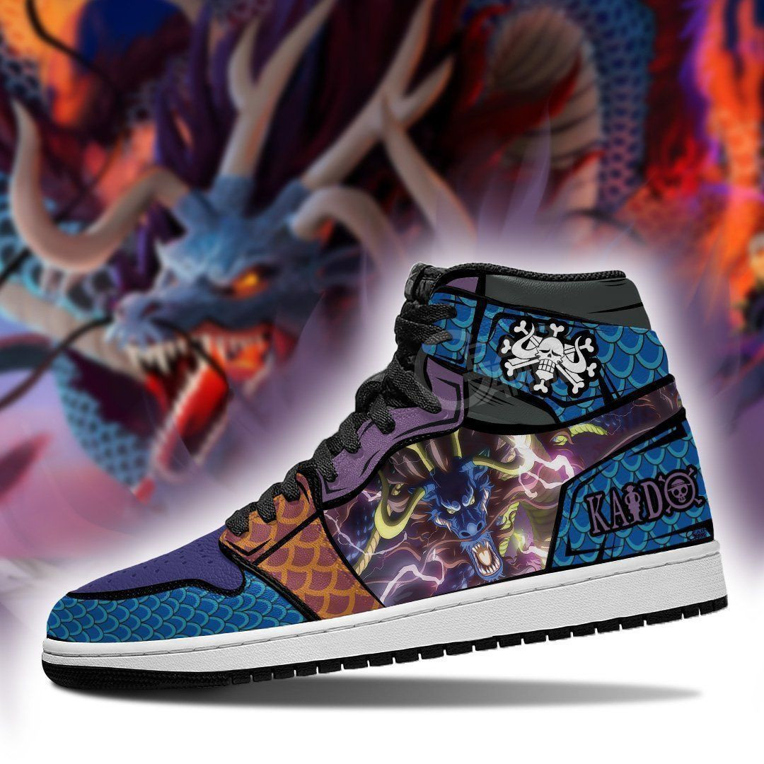 Dragon Kaido Sneakers Yonko One Piece Anime High Top Air Jordan Sneaker, Air Jordan Hightop