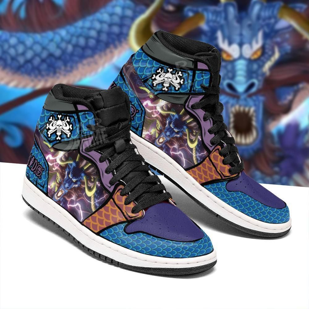 Dragon Kaido Sneakers Yonko One Piece Anime High Top Air Jordan Sneaker, Air Jordan Hightop