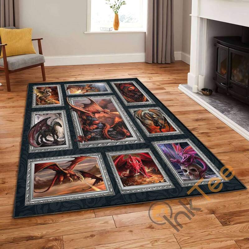 Dragon Oriental For Living Room Kitchen Bedroom Disney Lover Comfortable Soft Rectangle Rug