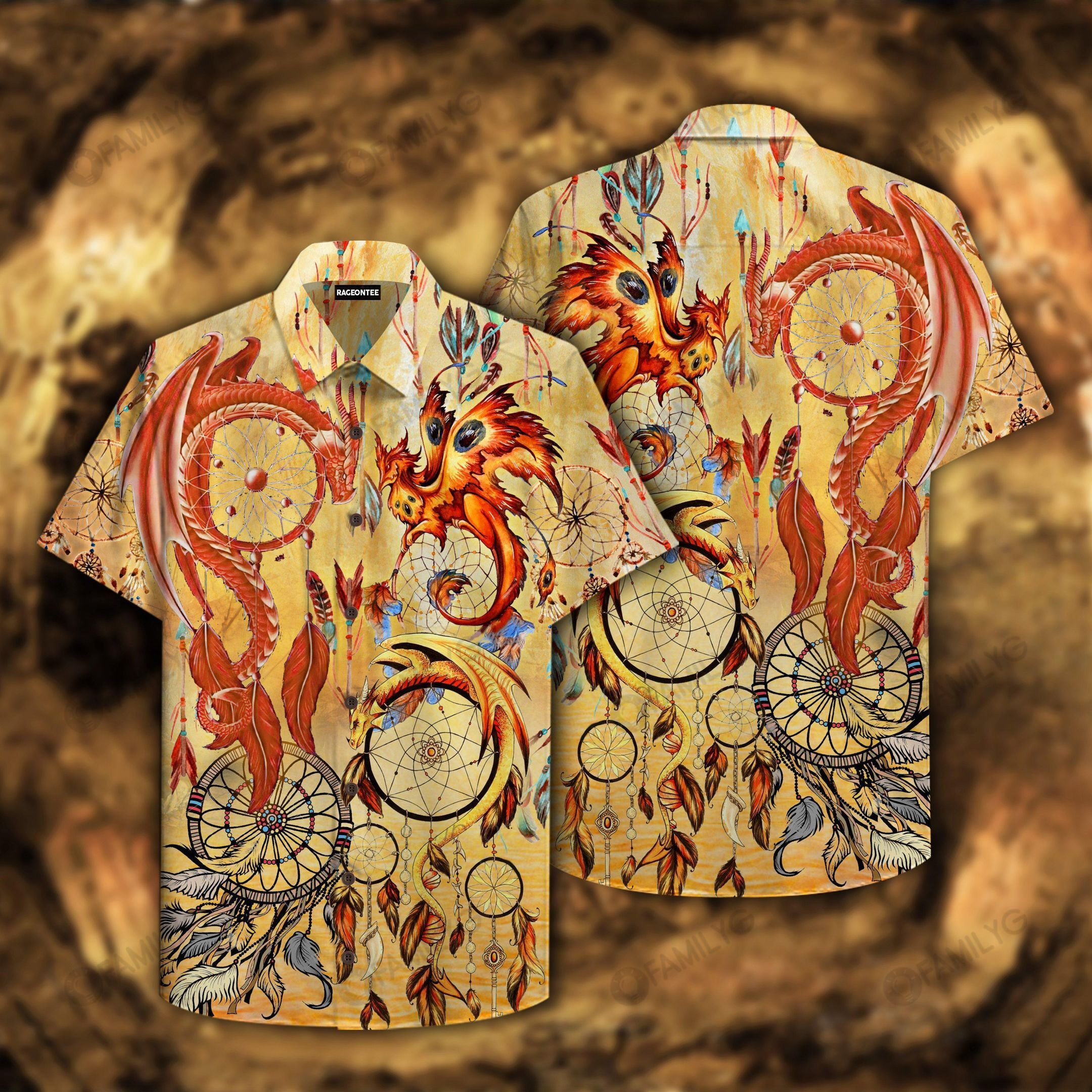 Dragon Shirt – Dragons Native Dreamcatcher Unisex Hawaiian Shirt