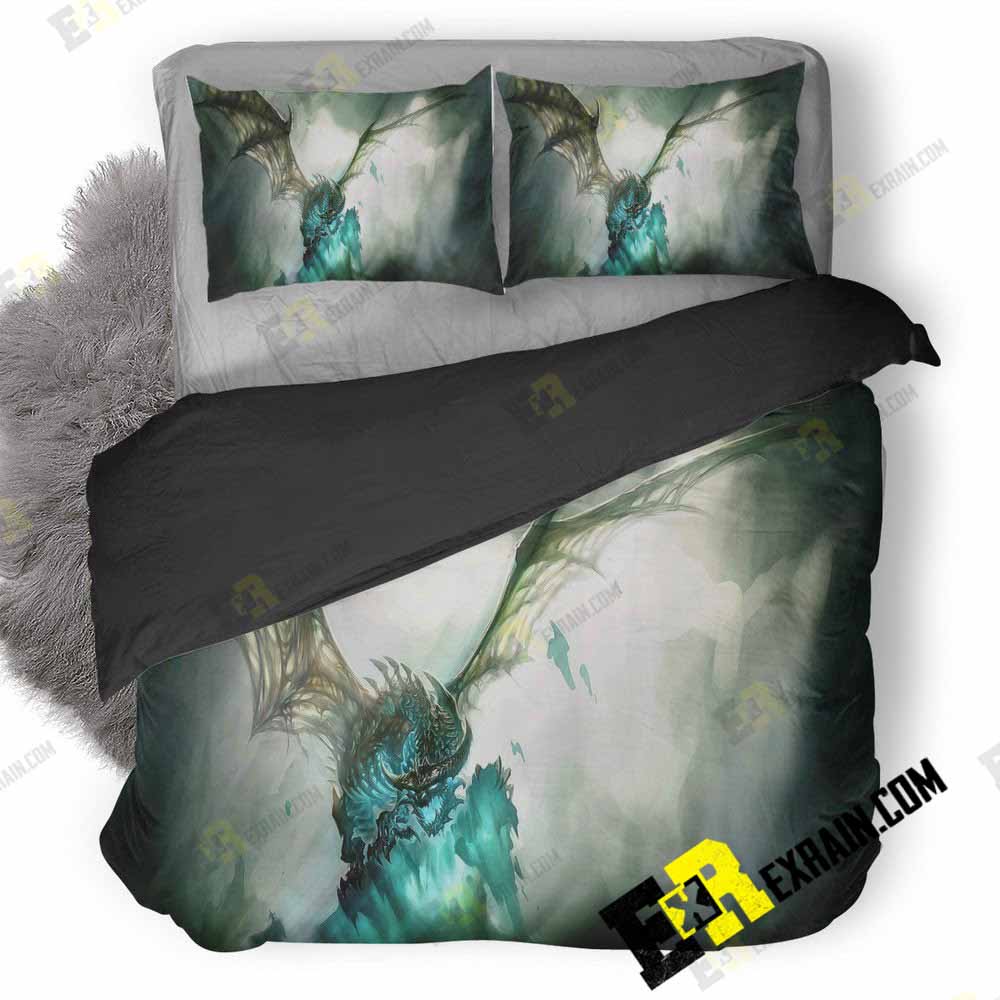 Dragon Wings Game Qhd 3D Customized Duvet Cover Bedding Set