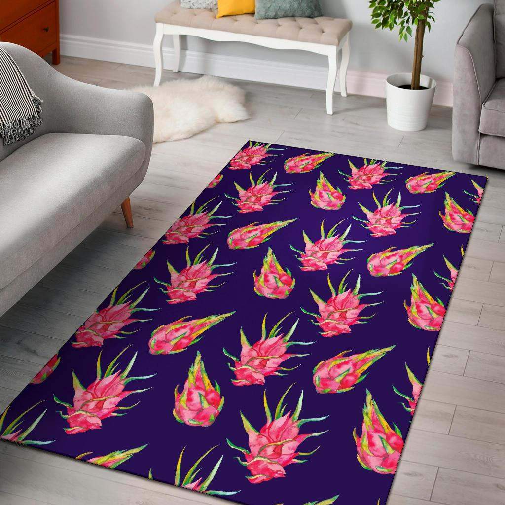 Dragonfruit Pattern Print Design Limited Edition Rectangle Rug