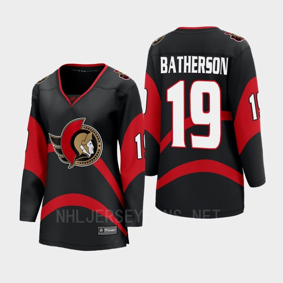 Drake Batherson 19 Ottawa Senators 2022 Special Edition 2.0 Women Breakaway Retro Stitched Jersey Black