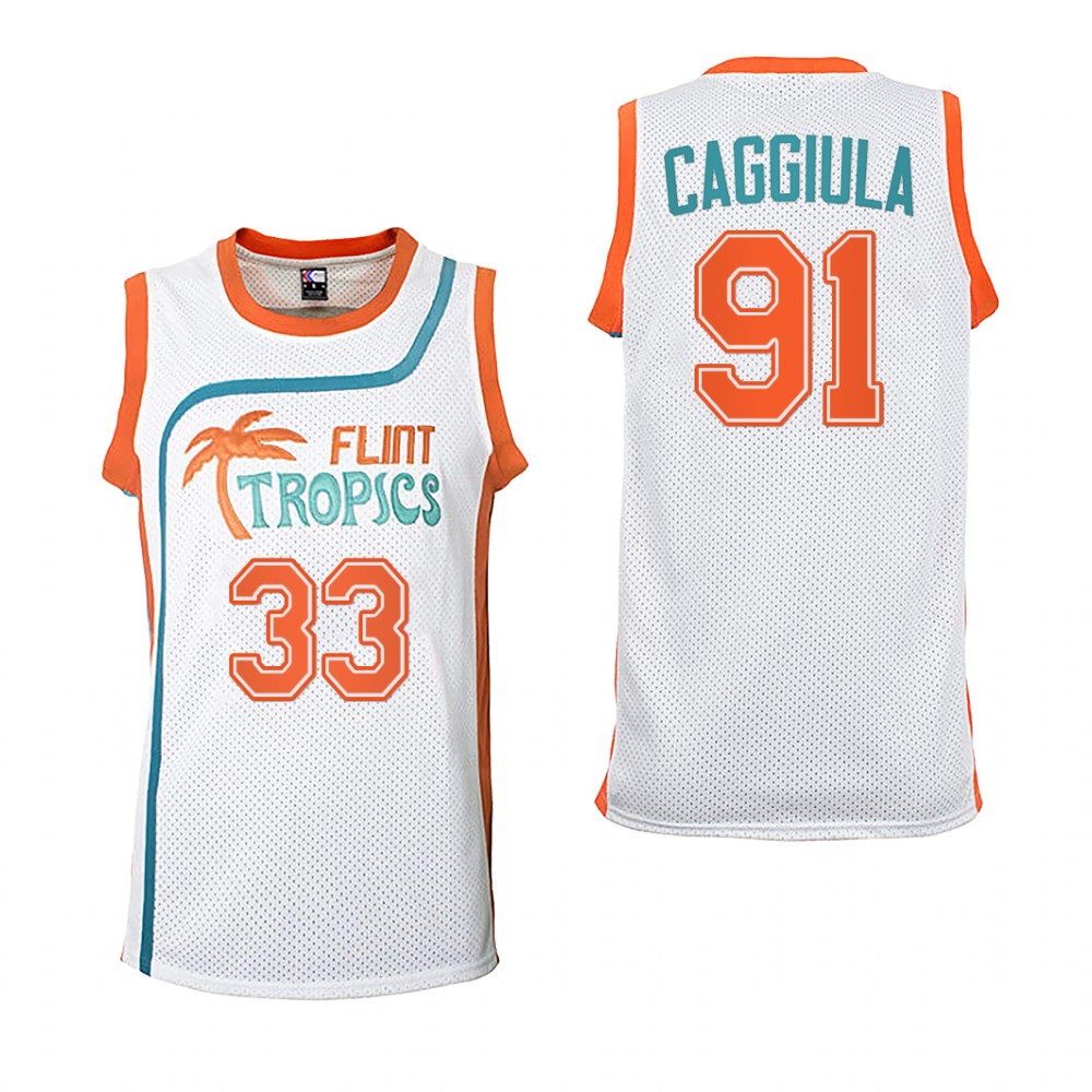 Drake Caggiula Buffalo Sabres Flint Tropics Basketball Jersey White #91 Semi-Pro