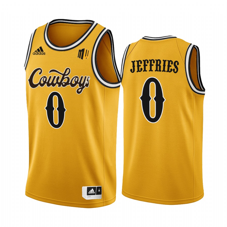Drake Jeffries Wyoming Cowboys Gold Jersey 2022 College