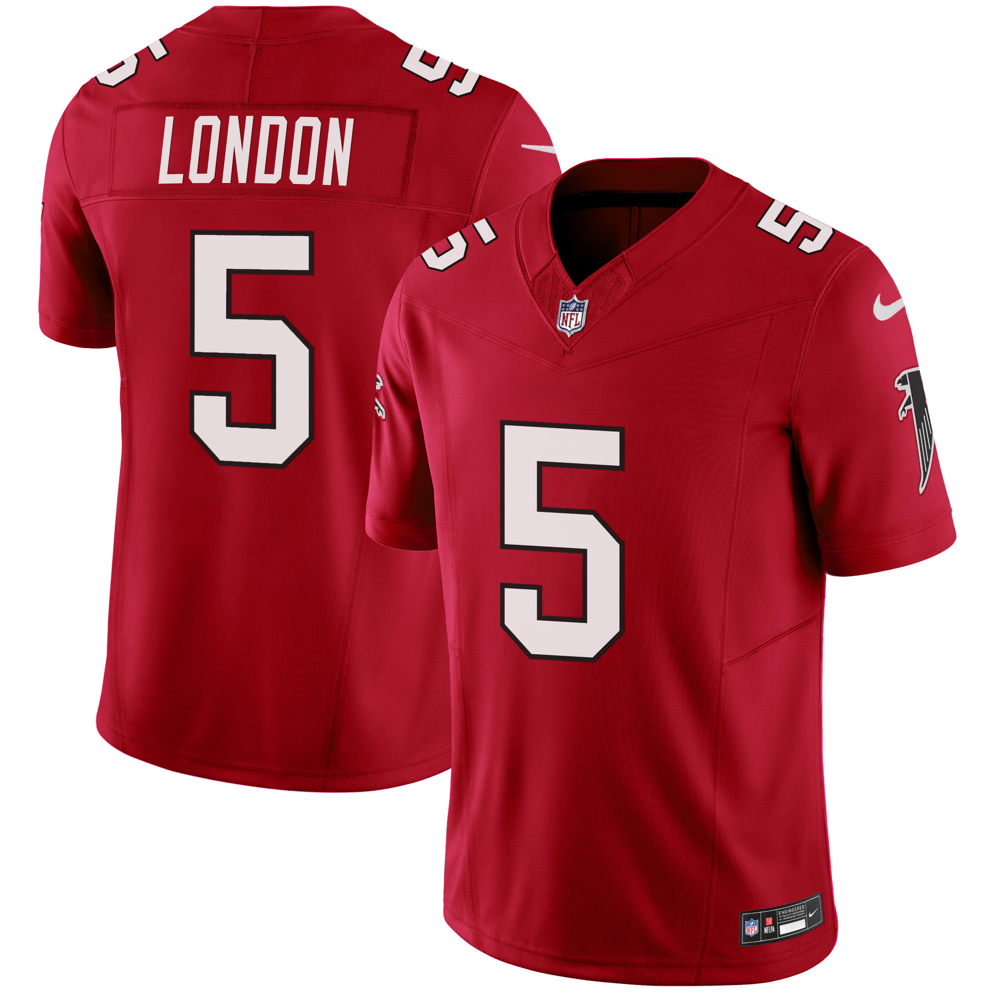 Drake London Men's Atlanta Falcons Vapor Limited Red Jersey - All Stitched