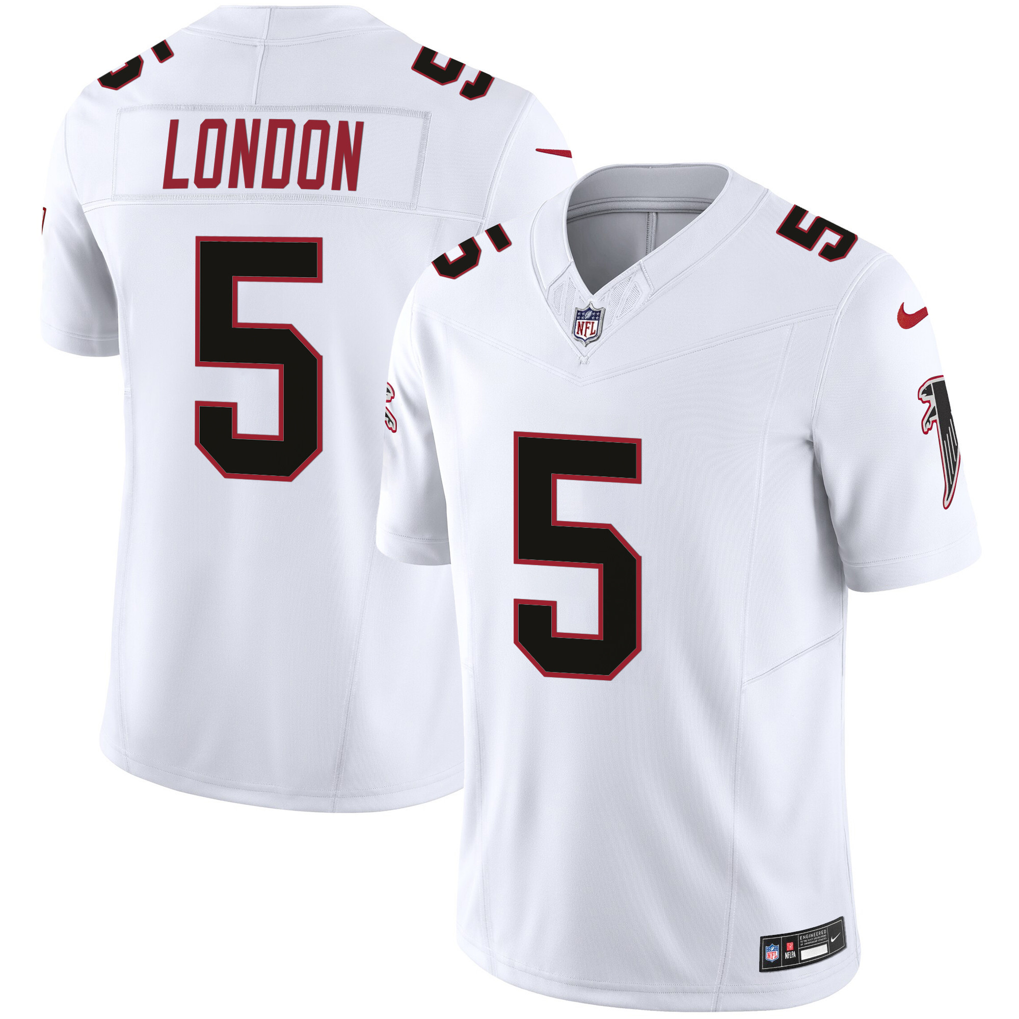 Drake London Men's Atlanta Falcons Vapor Limited White Jersey - All Stitched