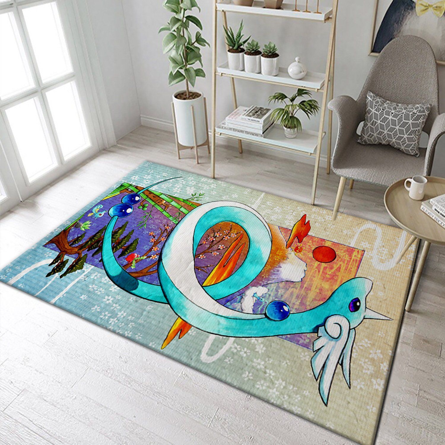 Dratini Pokemon Rectangle Rug – Custom Size And Printing