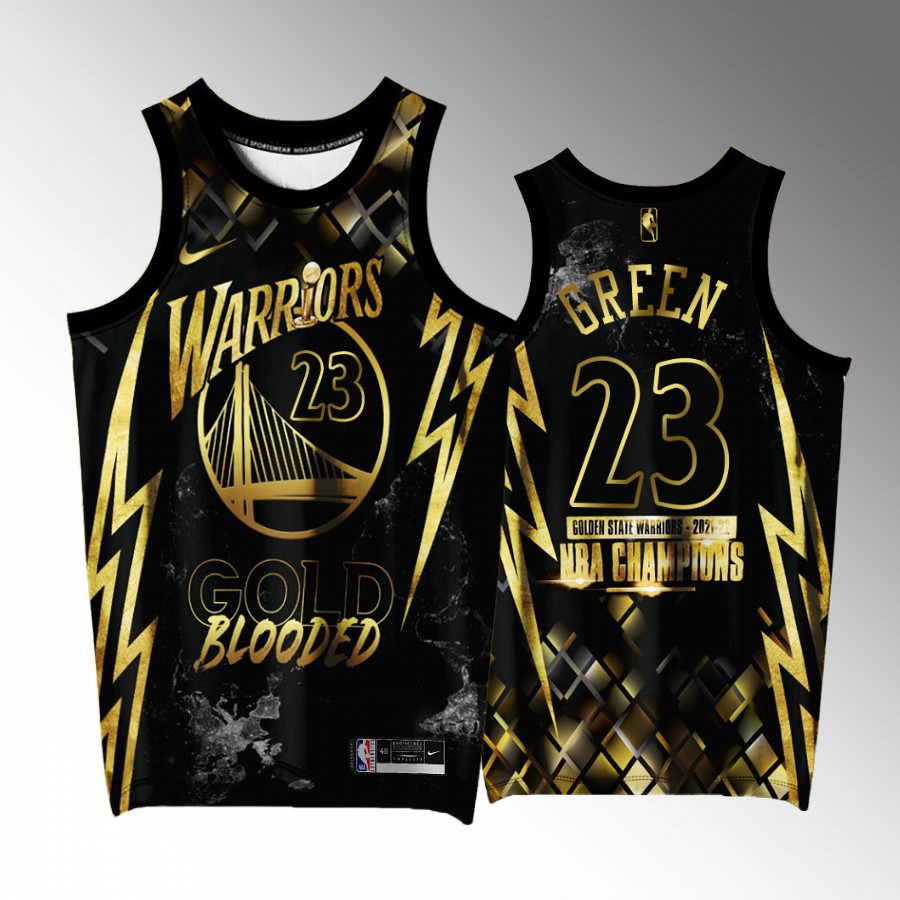 Draymond Green Golden State Warriors Black #23 Jersey 2022 Gold Program Champions Exclusive