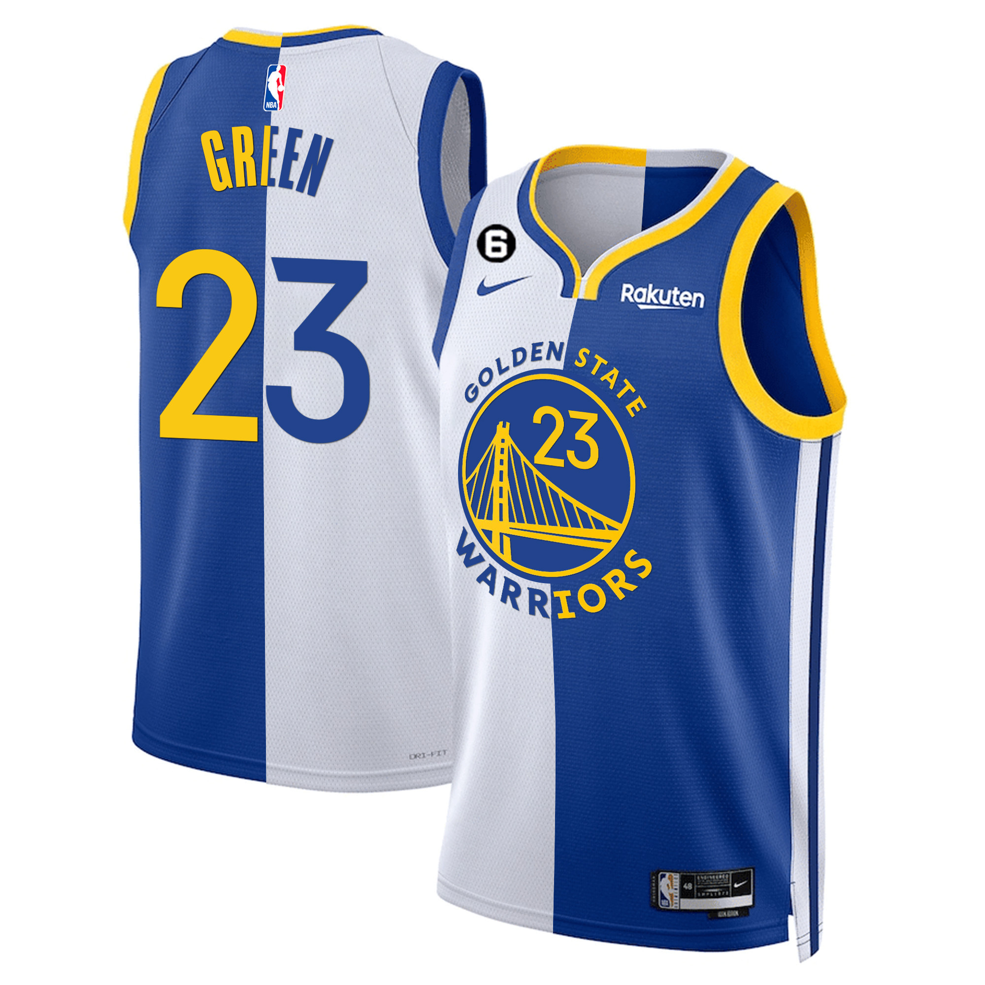 Draymond Green Men's Golden State Warriors 2022/23 Collection Split Jersey - All Stitched
