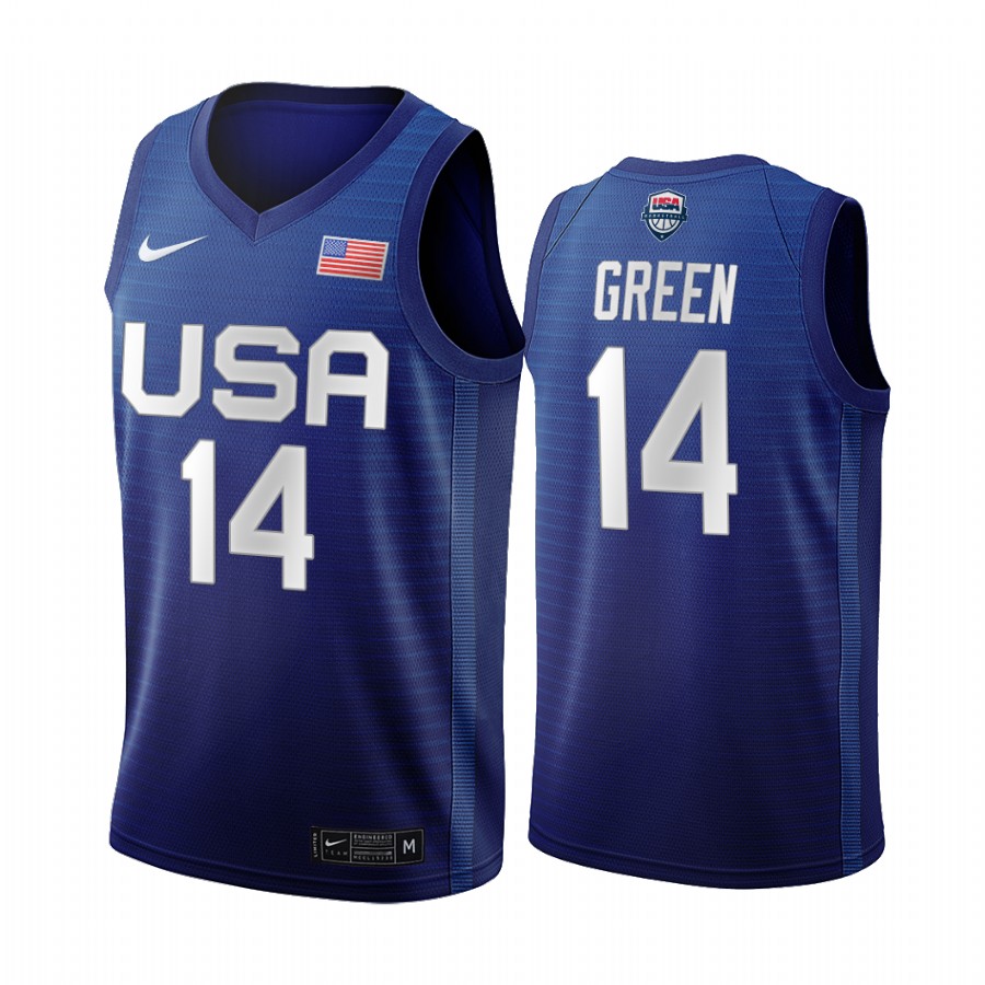 Draymond Green USA #14 Blue 2021 Tokyo Olympics Away Jersey