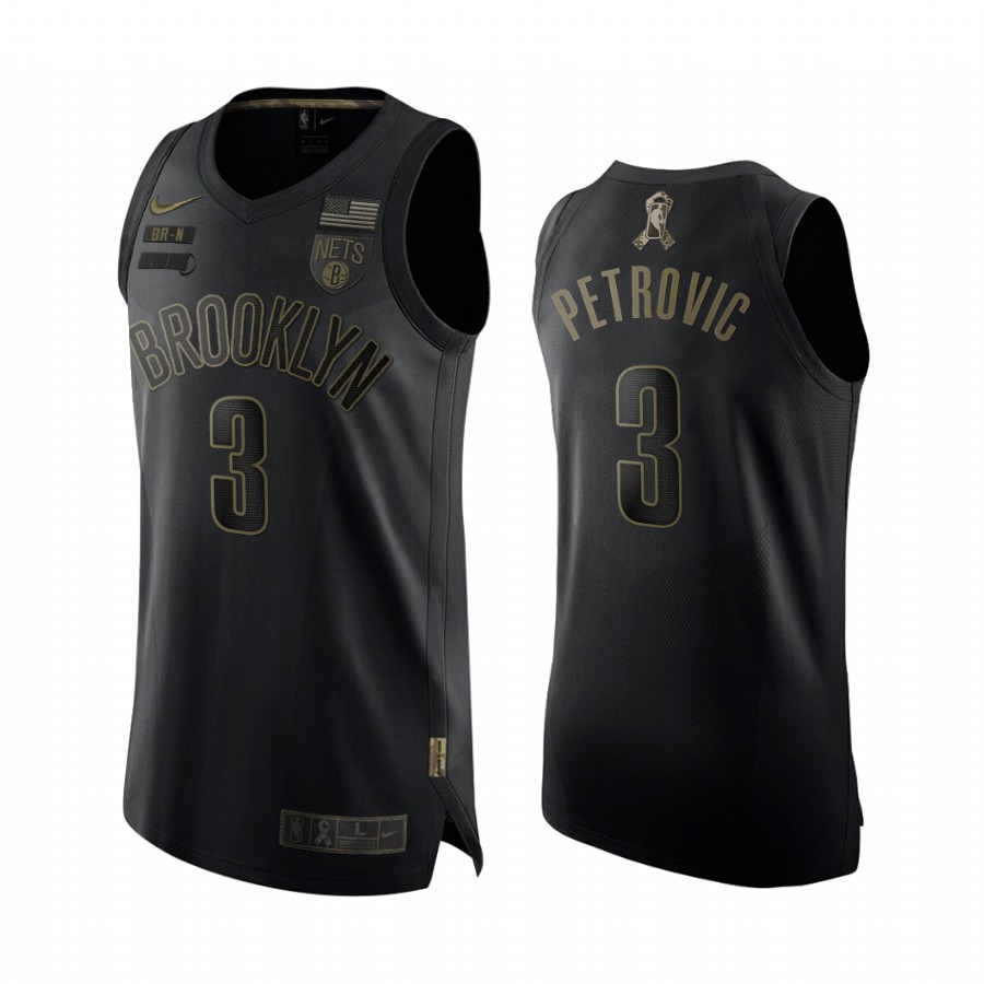 Drazen Petrovic New Jersey Nets 2020 Salute To Service Black Jersey