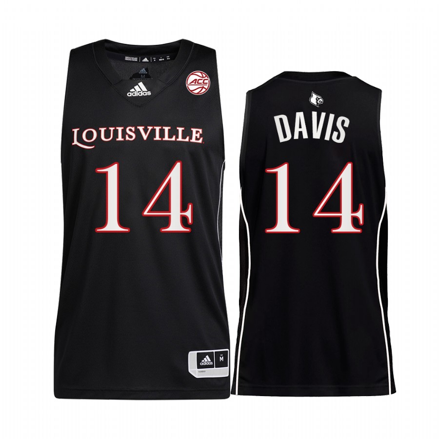 Dre Davis Louisville Cardinals Black Jersey 2022 College