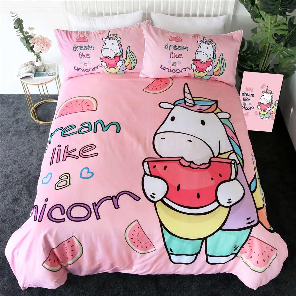 Dream Like A Unicorn 3D Customized Duvet Cover Bedding Set