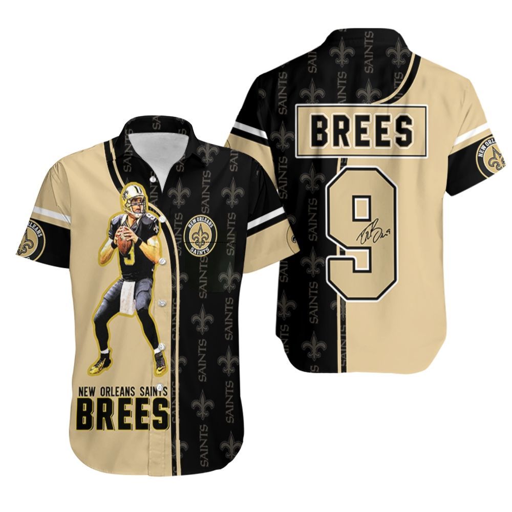 Drew Brees New Orleans Saints Signature 3D Hawaiian Shirt