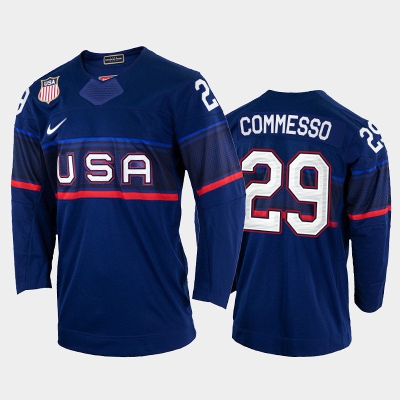Drew Commesso USA Blue Jersey 2022 Winter Olympics
