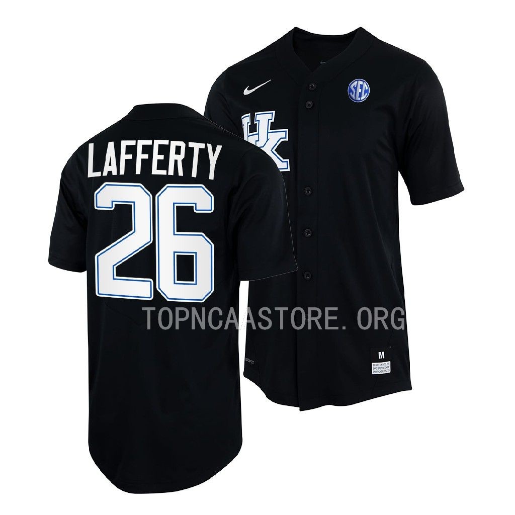 Drew Lafferty Kentucky Wildcats #26 Black Shirt Full-Button Jersey