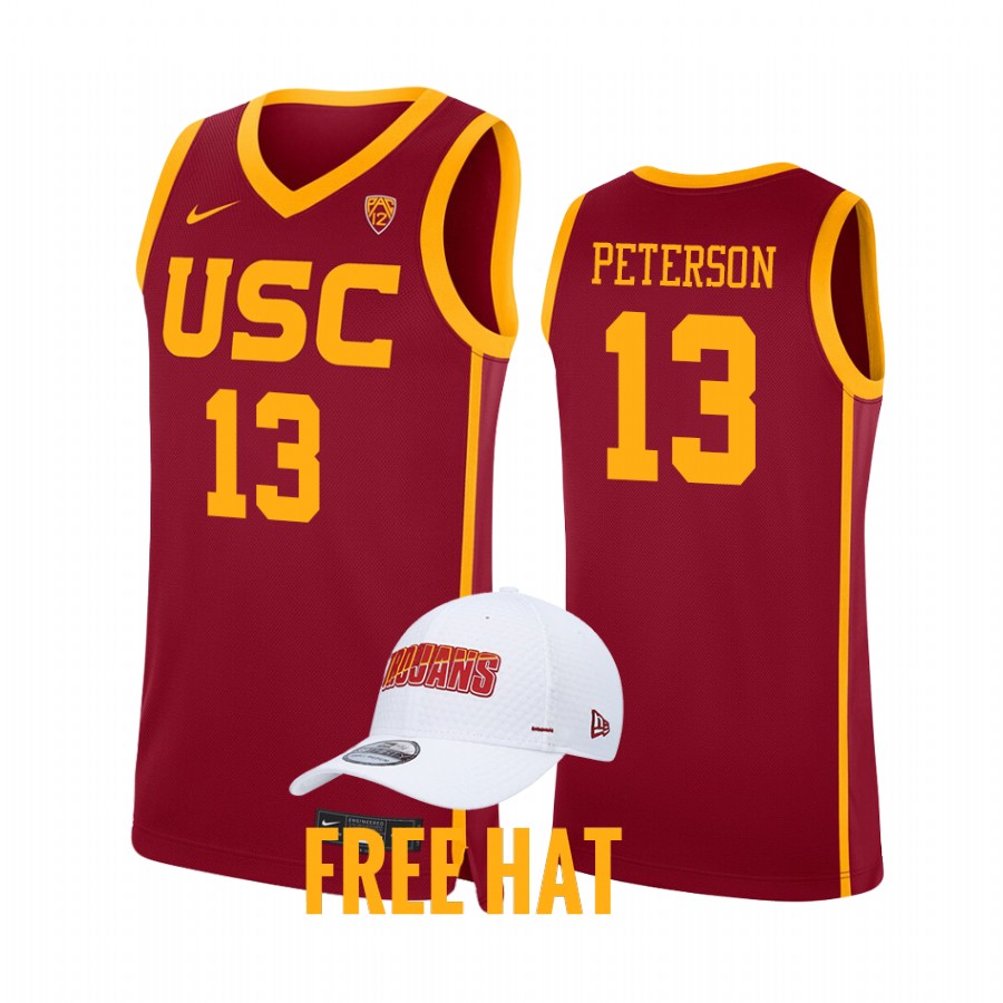 Drew Peterson USC Trojans Cardinal Jersey 2021-22 College Away
