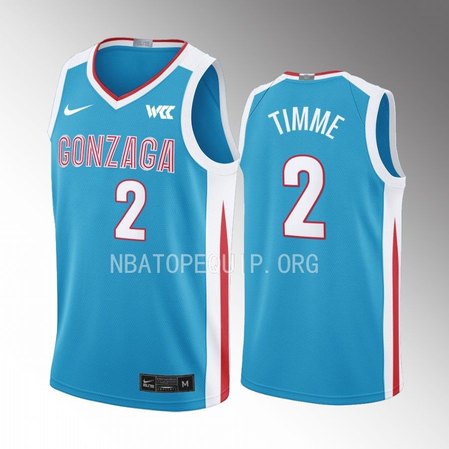 Drew Timme Gonzaga Bulldogs Blue Jersey 2022-23 College N7