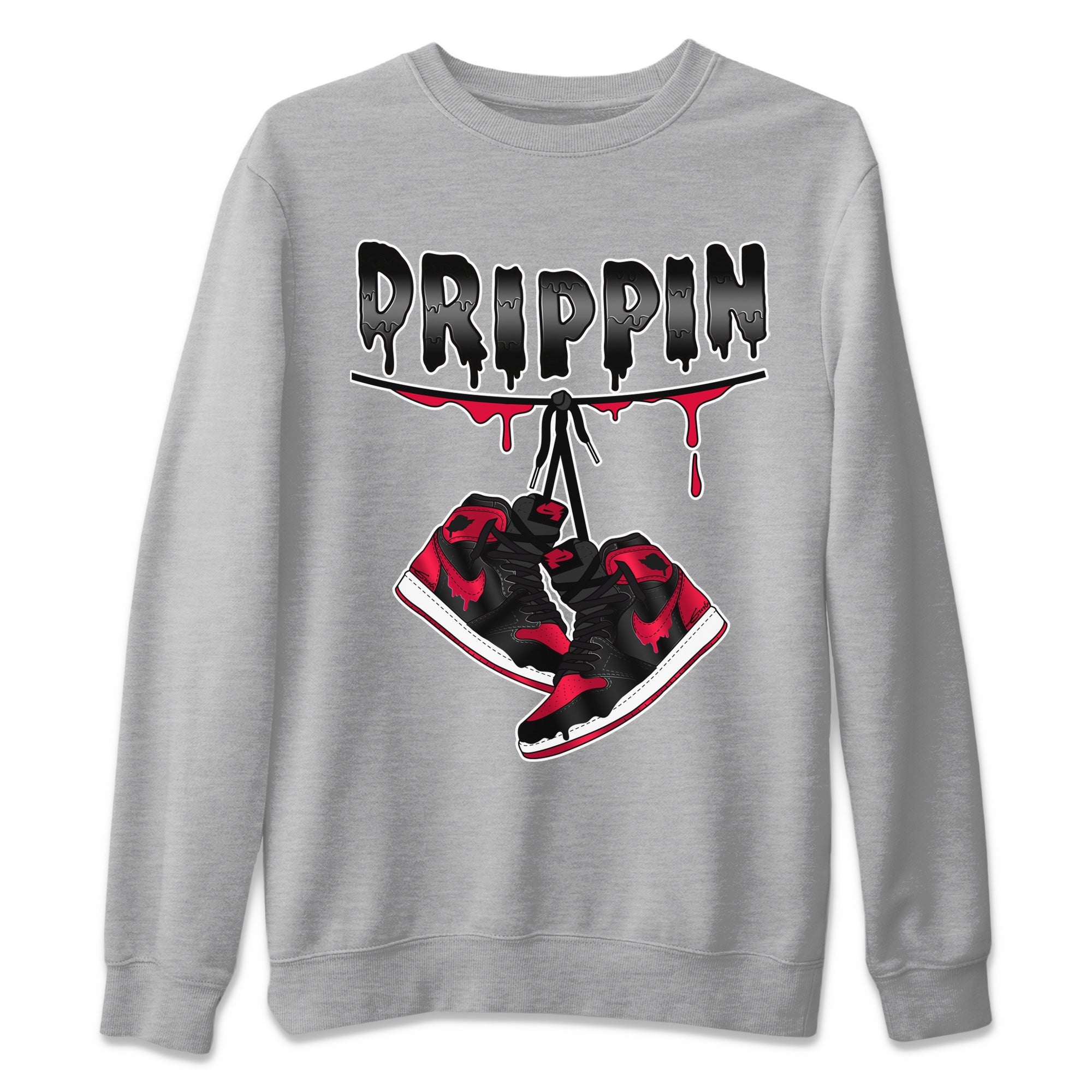 Drippin Unisex Sweater – Air Jordan 1 Bred Patent, Sneakers Matching Sweater