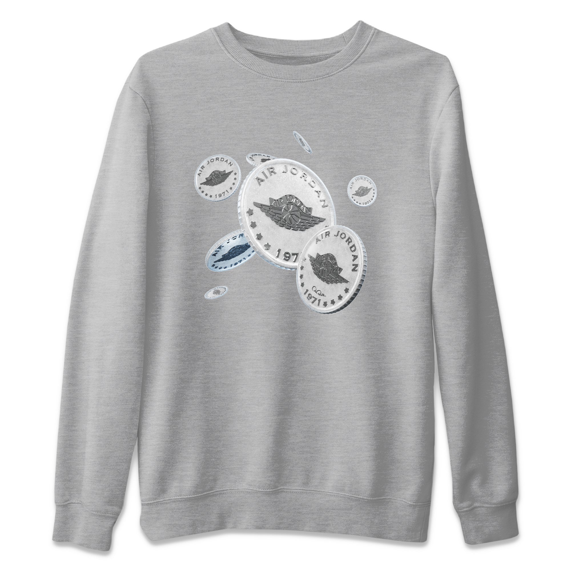 Drop Coin Unisex Sweater – Air Jordan 11 White Cement, Sneakers Matching Sweater