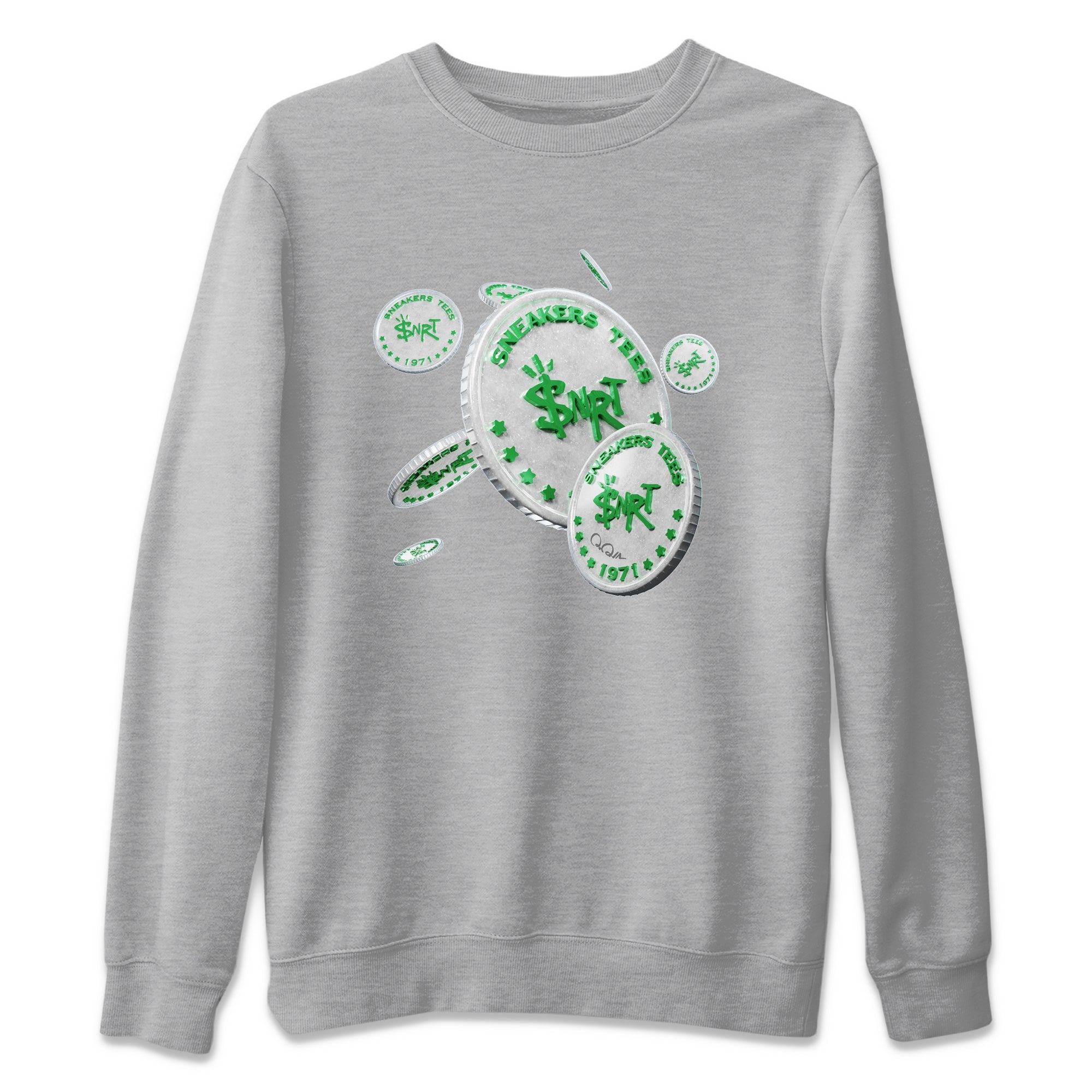 Drop Coin Unisex Sweater – Air Jordan 3 Lucky Green, Sneakers Matching Sweater