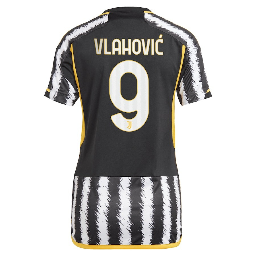 Dusan Vlahovic 9 Juventus 2023/24 Home Women Soccer Jersey – Black
