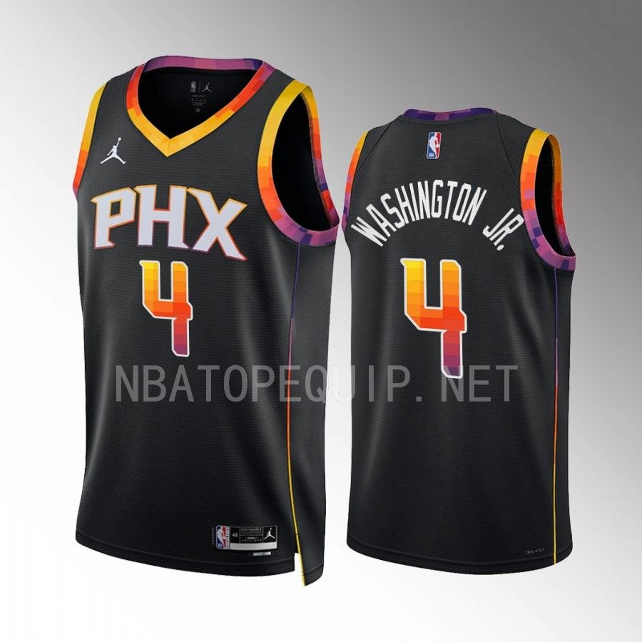 Duane Washington Jr. Phoenix Suns #4 Black Jersey 2022-23 Statement Edition Swingman