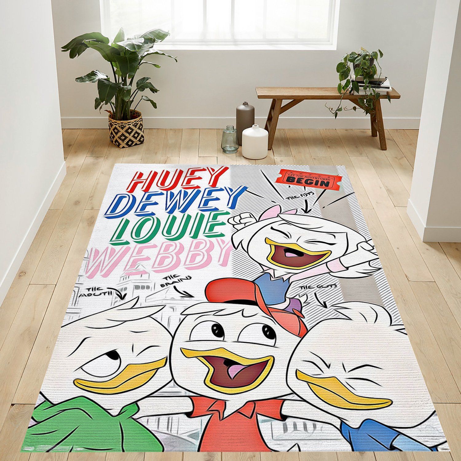 Ducktales Characters Rectangle Rug – Custom Size And Printing