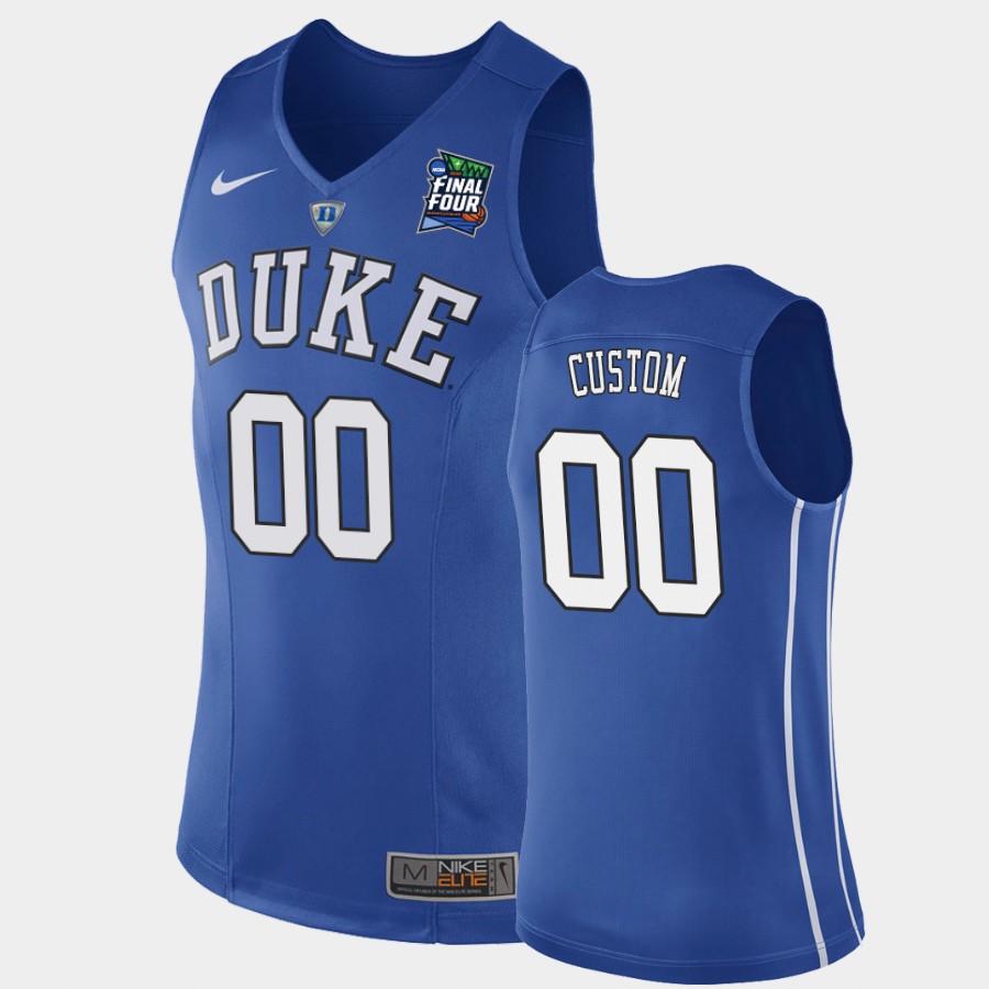 Duke Blue Devils Blue 2019 Final-Four Custom Jersey