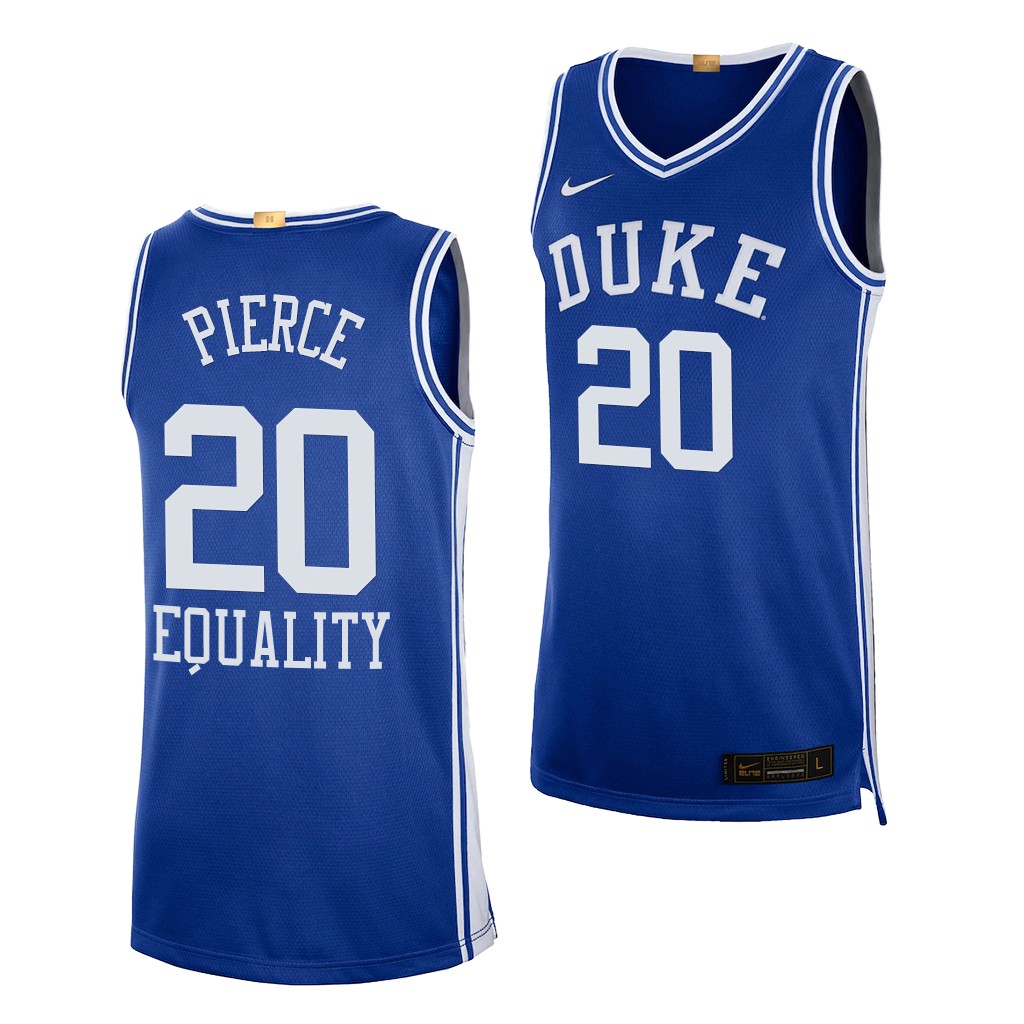 Duke Blue Devils Cason Pierce Blue 2020-21 Equality Social Justice Limited Jersey