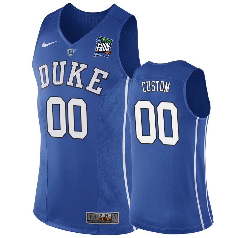 Duke Blue Devils Custom #00 Blue 2019 Final-Four Jersey