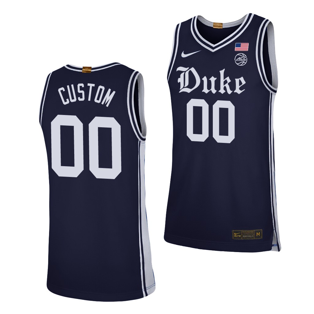 Duke Blue Devils Custom Navy Alternate Brotherhood Jersey