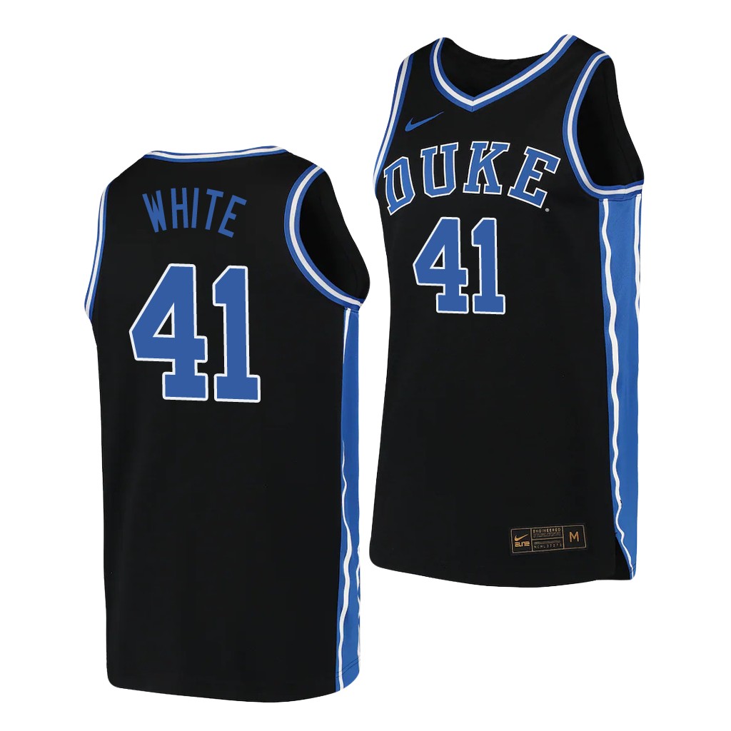 Duke Blue Devils Jack White Black 2019-20 College Jersey