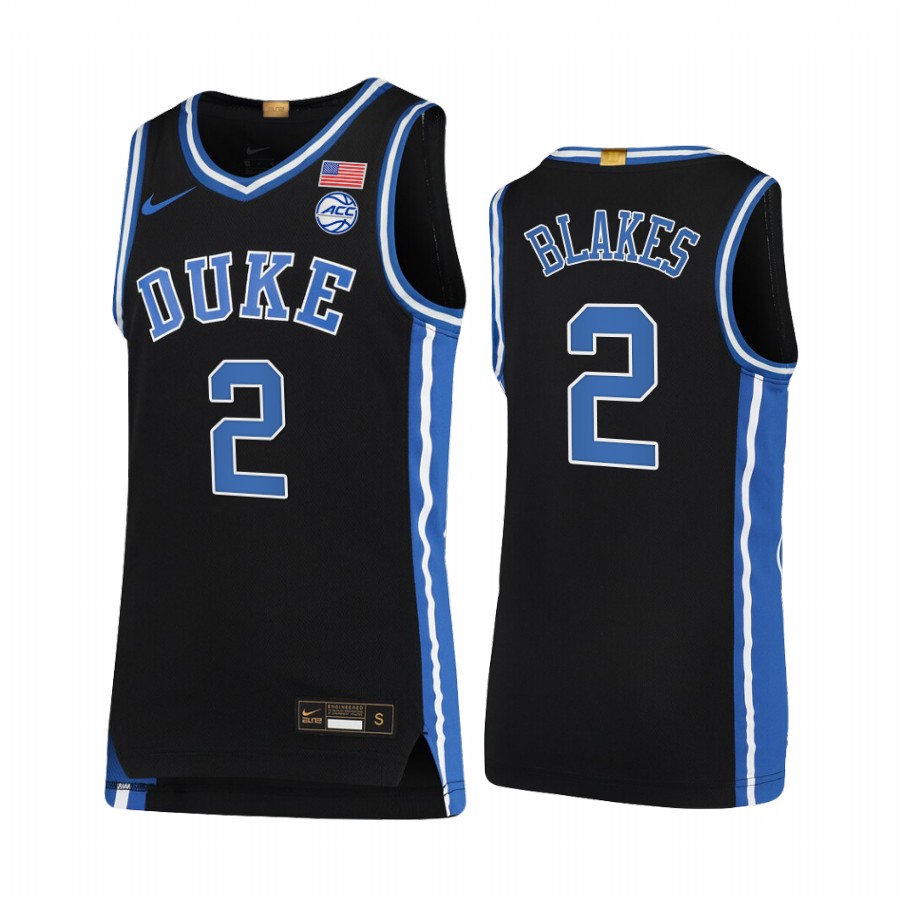 Duke Blue Devils Jaylen Blakes Jersey 2021-22 College Black Limited Uniform