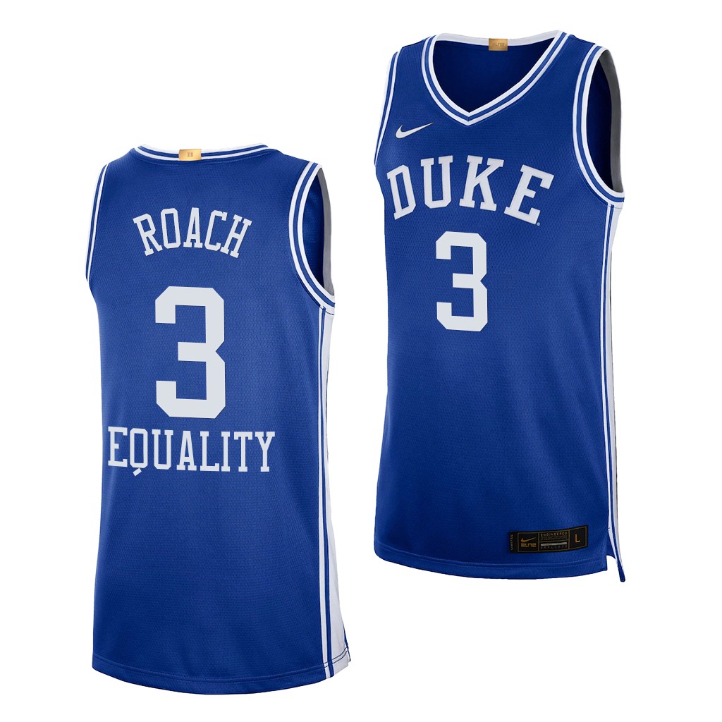 Duke Blue Devils Jeremy Roach Blue 2020-21 Equality Social Justice Limited Jersey