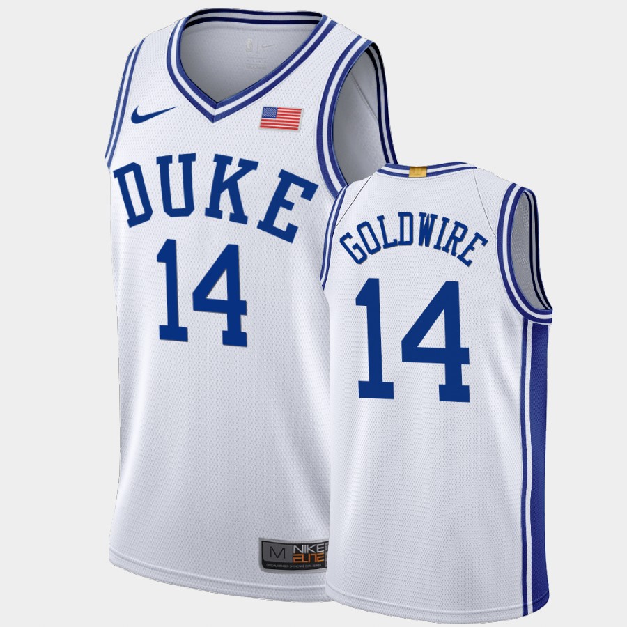 Duke Blue Devils Jordan Goldwire Ncaa White 2019-20 Jersey