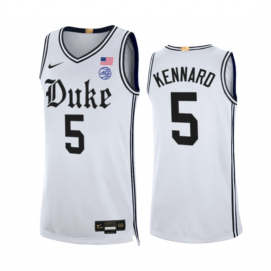 Duke Blue Devils Luke Kennard Jersey 2021-22 The Brotherhood White Alumni Limited Uniform
