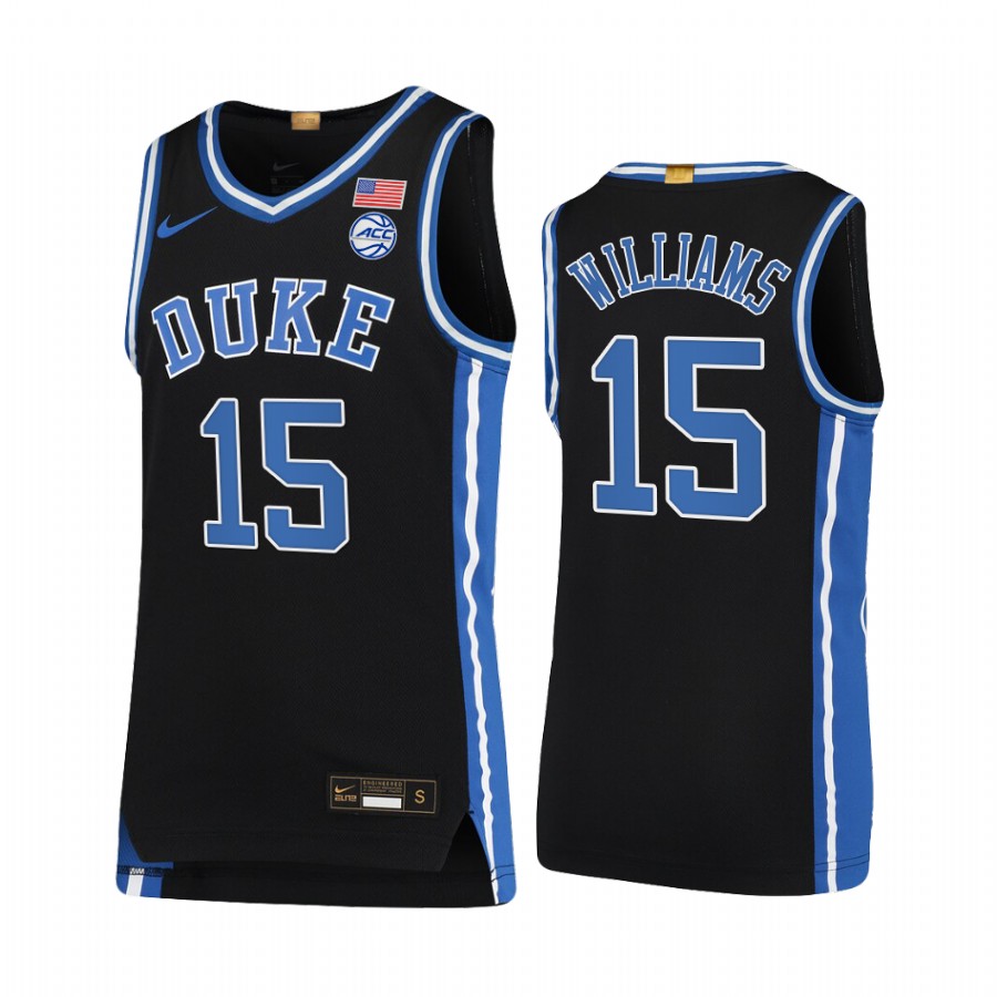 Duke Blue Devils Mark Williams Jersey 2021-22 College Black Limited Uniform