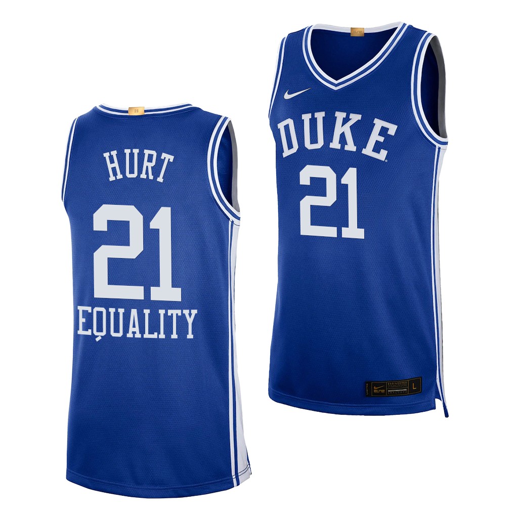 Duke Blue Devils Matthew Hurt Blue 2020-21 Equality Social Justice Limited Jersey