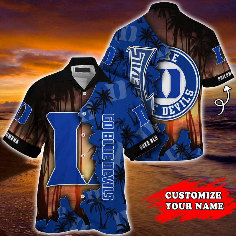 Duke Blue Devils NCAA Customized Summer Hawaiian Shirt
