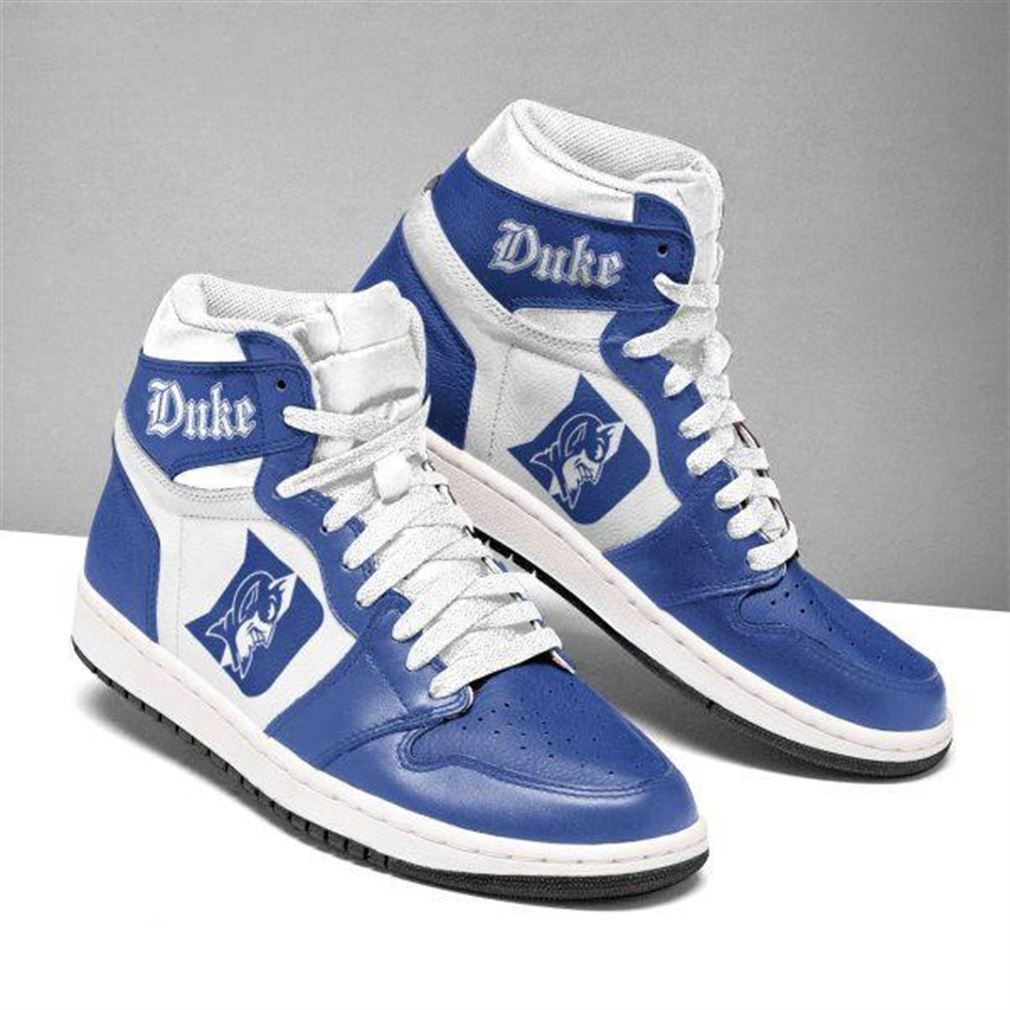 Duke Blue Devils NCAA Fashion The best Sneakers Basketball Shoes Leather High Top Air Jordan Sneaker, Air Jordan Hightop