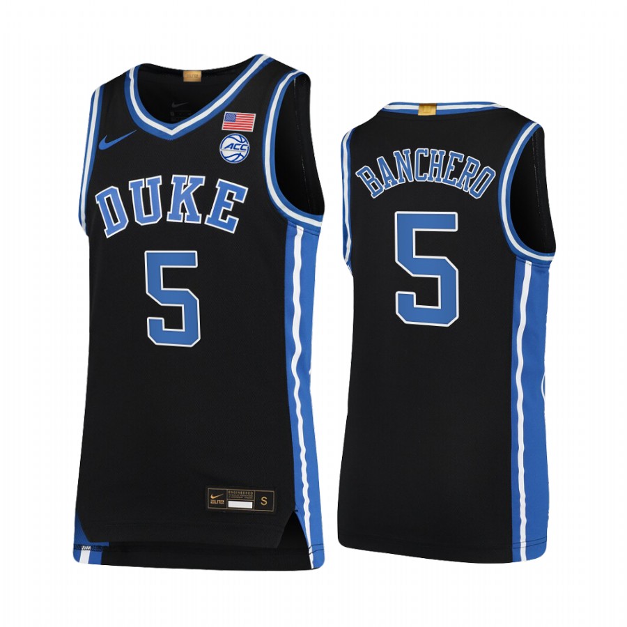 Duke Blue Devils Paolo Banchero Jersey 2021-22 College Black Limited Uniform