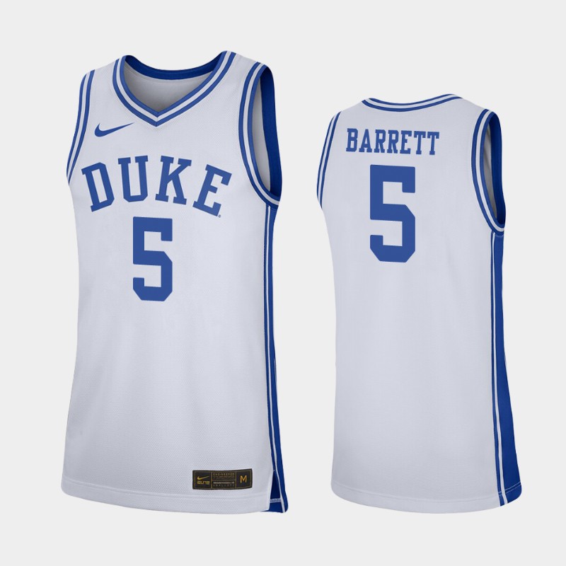 Duke Blue Devils RJ Barrett White College Jersey