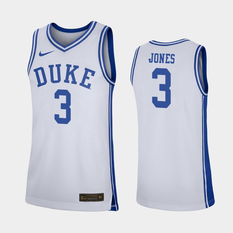 Duke Blue Devils Tre Jones White College Jersey