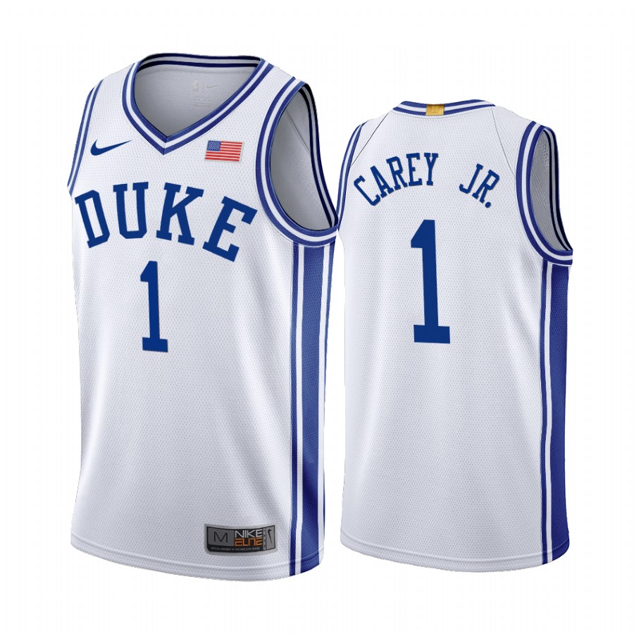 Duke Blue Devils Vernon Carey Jr. 2019-20 Ncaa Jersey White