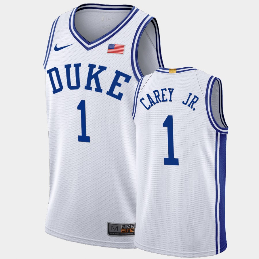 Duke Blue Devils Vernon Carey Jr. Ncaa White 2019-20 Jersey
